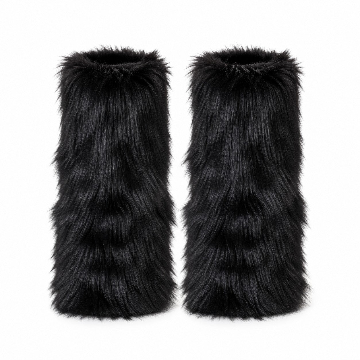 faux-fur-leg-warmers black