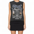 Ghost Cathedral Print Acid Wash Tank Top - AltBrat