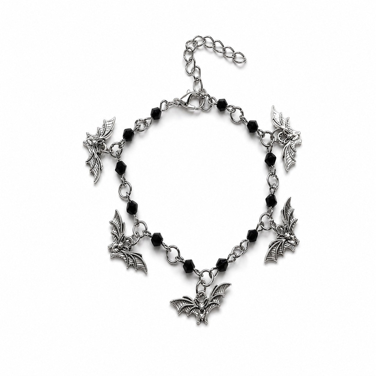 Gothic Bat Bracelet Goth Jewelry Charm Bracelet