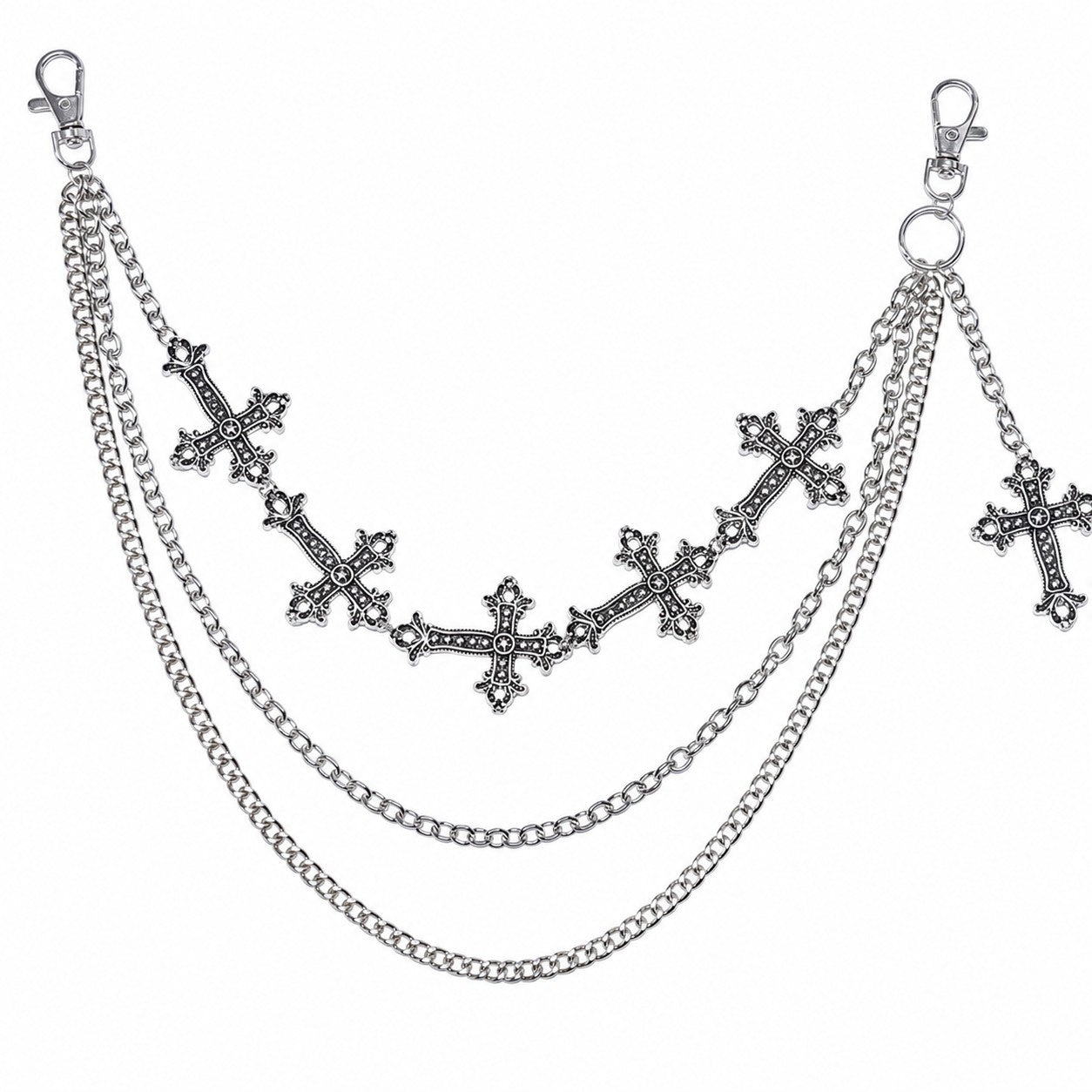 Gothic Cross Chain Waist Belt