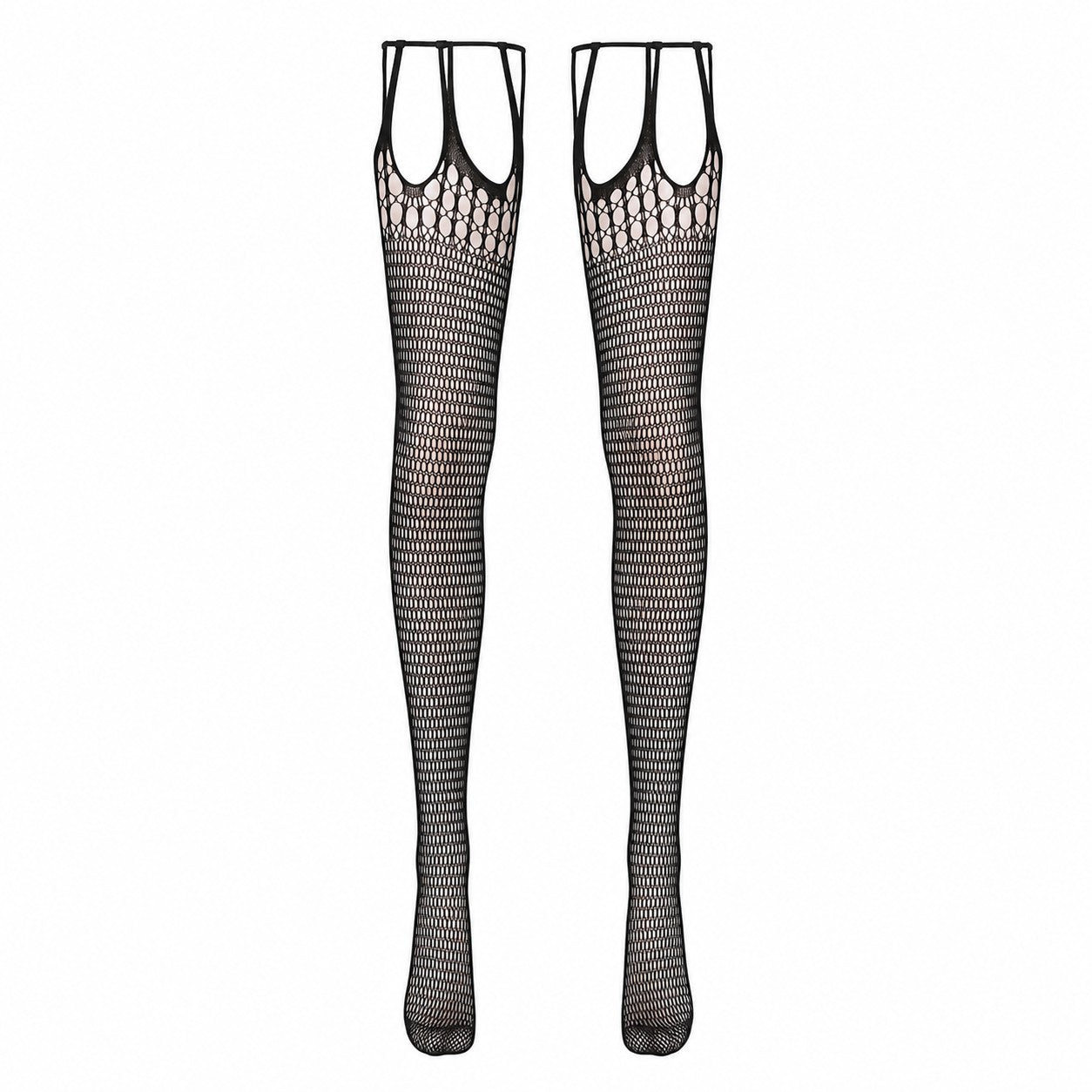 Cut-Out Fishnet Suspender Tights (Garter Look)