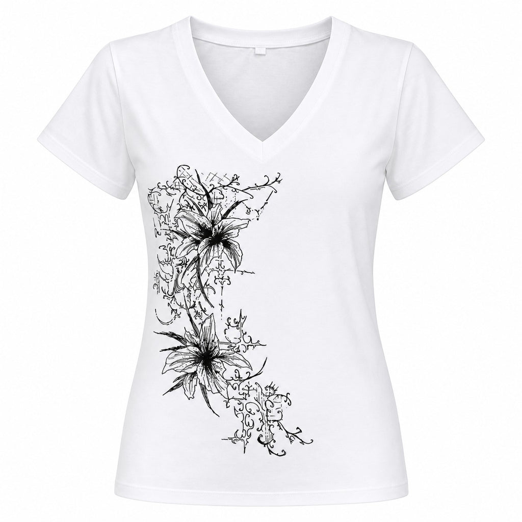 gothic-kitty-crop-top White