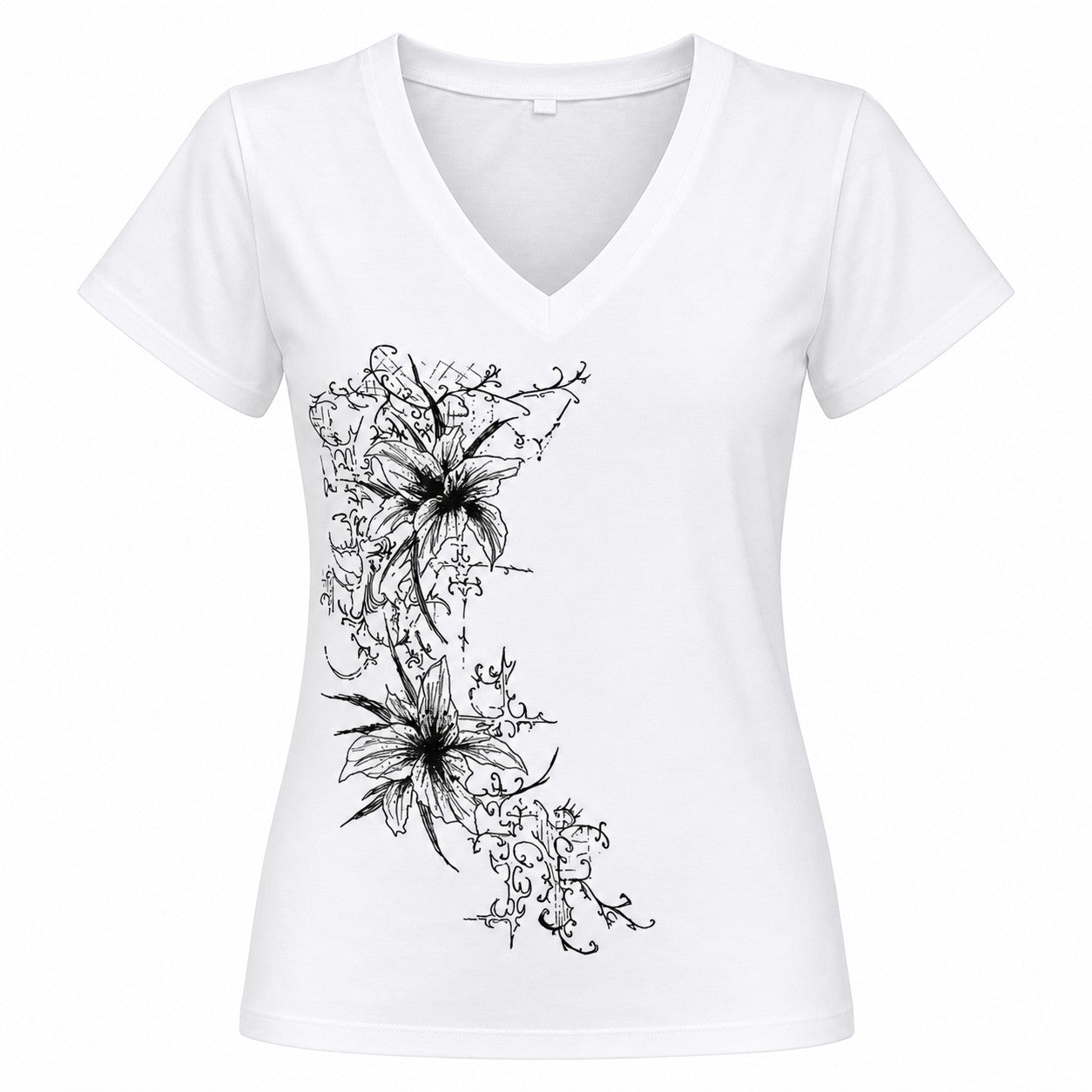 gothic-kitty-crop-top White