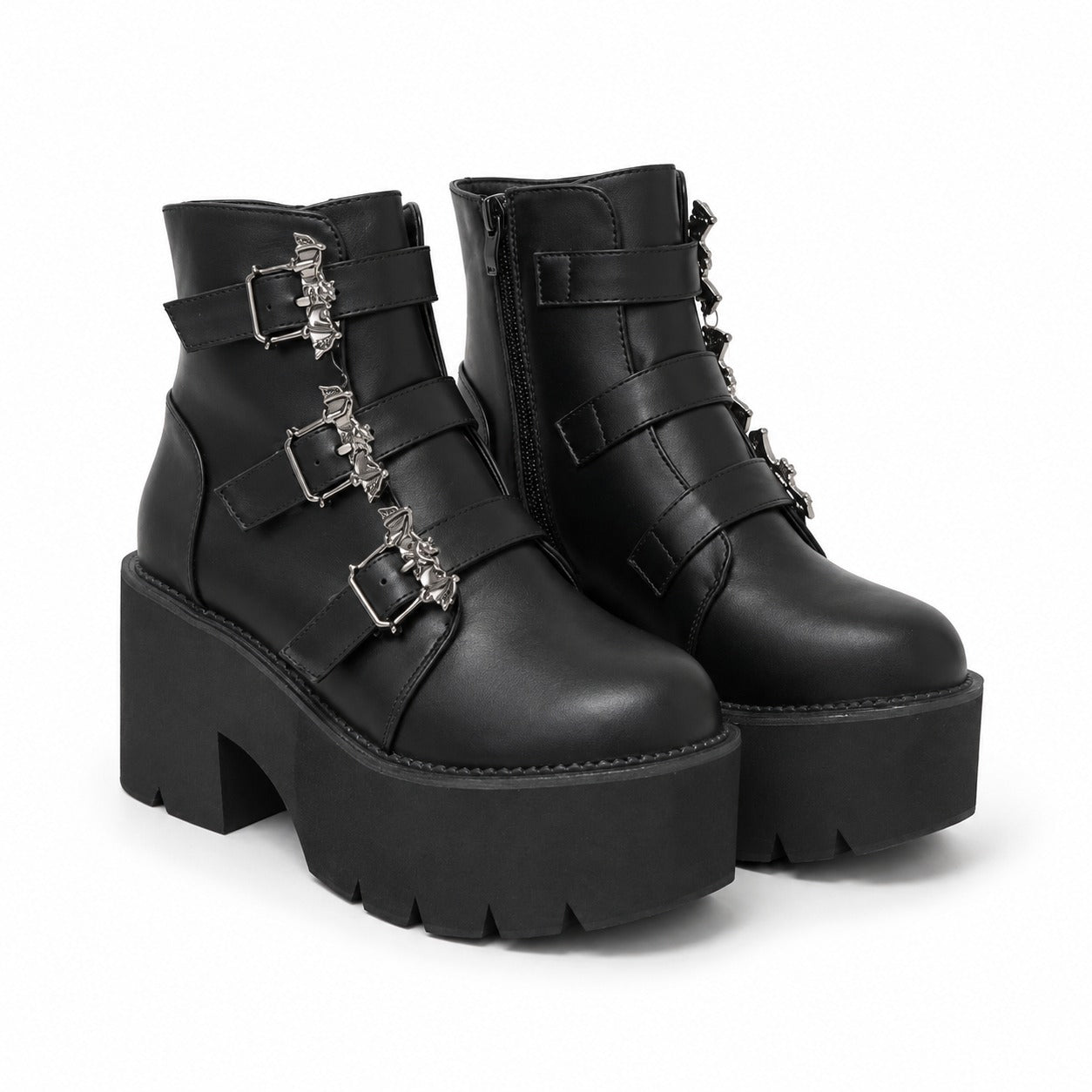 Gothic Street Punk Plus Size Matte Boots — AltBrat