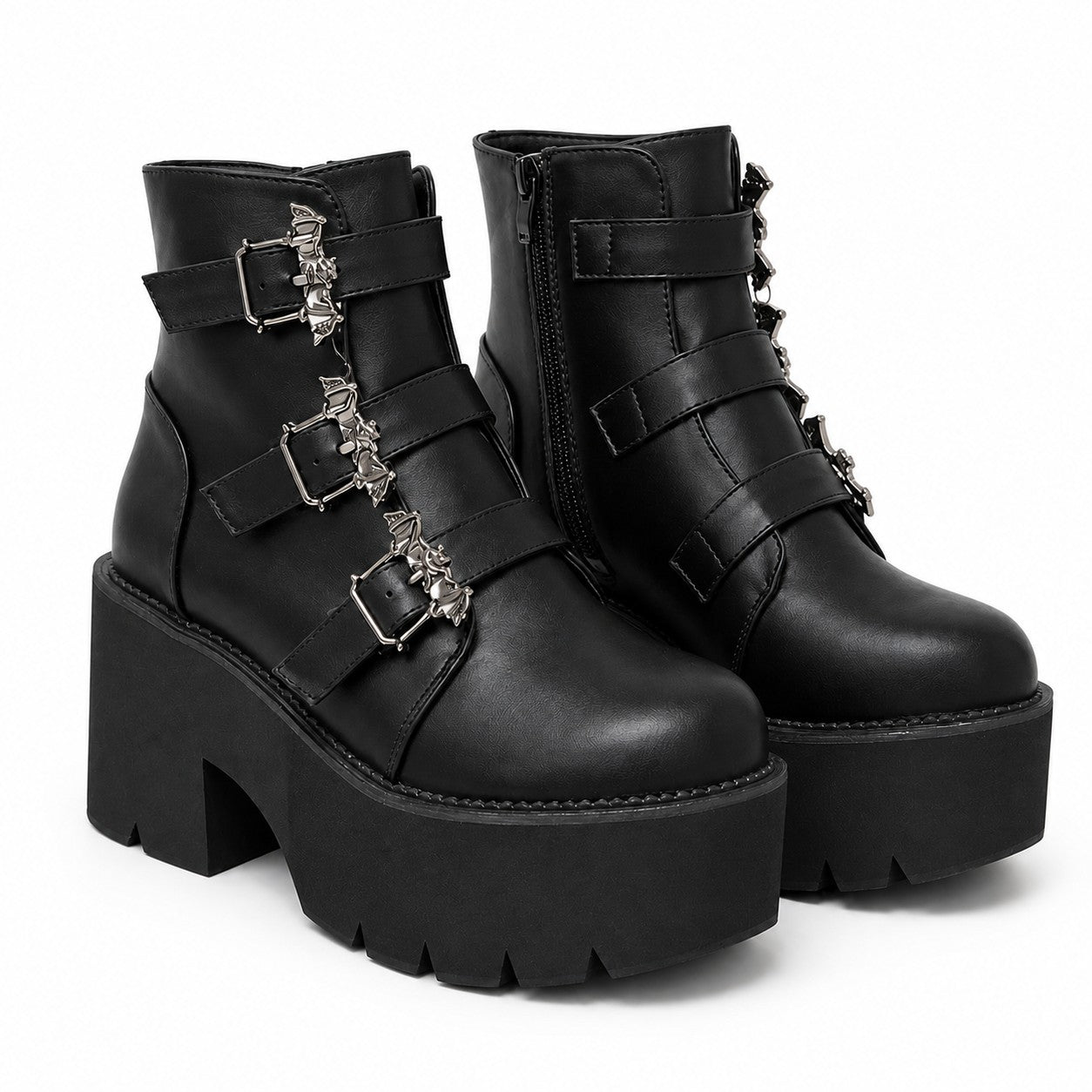 Gothic Street Punk Plus Size Matte Boots