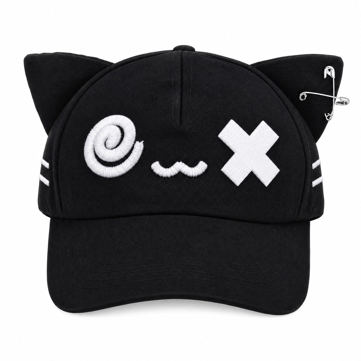 Fluffy Cat Ear Beanie with Kawaii Face