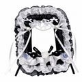 ita bag decoration idol photo display card holder DIY lace card cover bow itabag accessories ins photo protective black white