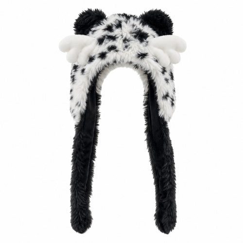 Cat Ear Knit Beanie with Angel Wings