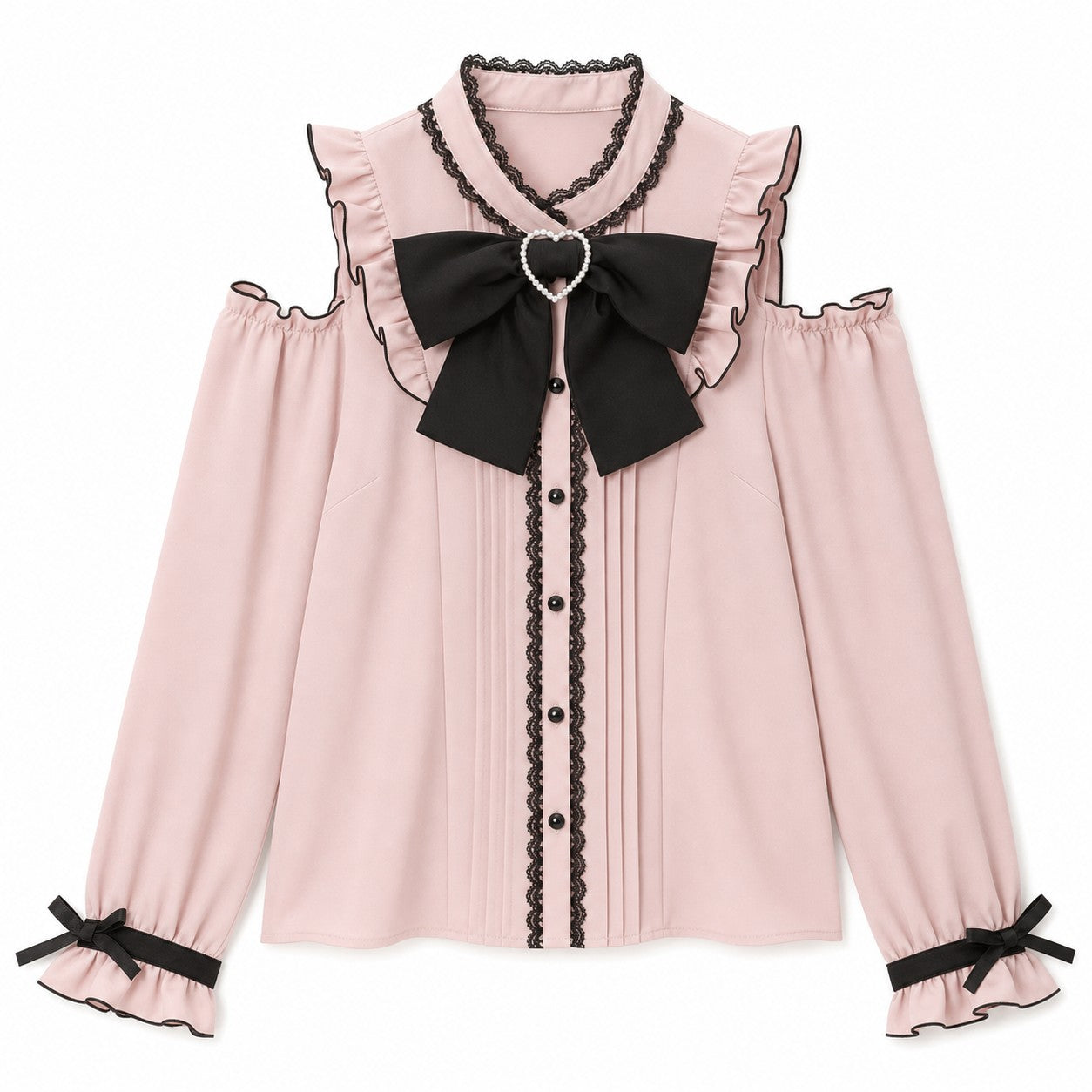japanese-gothic-lolita-cosplay-costume-ribbon-short-jirai-kei-clothes-girls-sweet-cute-lace-a-line-mini-skirts-black-pink-kawaii Pink
