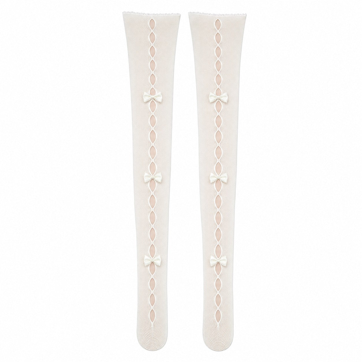japanese-sweet-lolita-tights-women-kawaii-white-bow-panty-socks-female-jk-style-black-sexy-fishnets-stockings-thigh-high-socks WHITE
