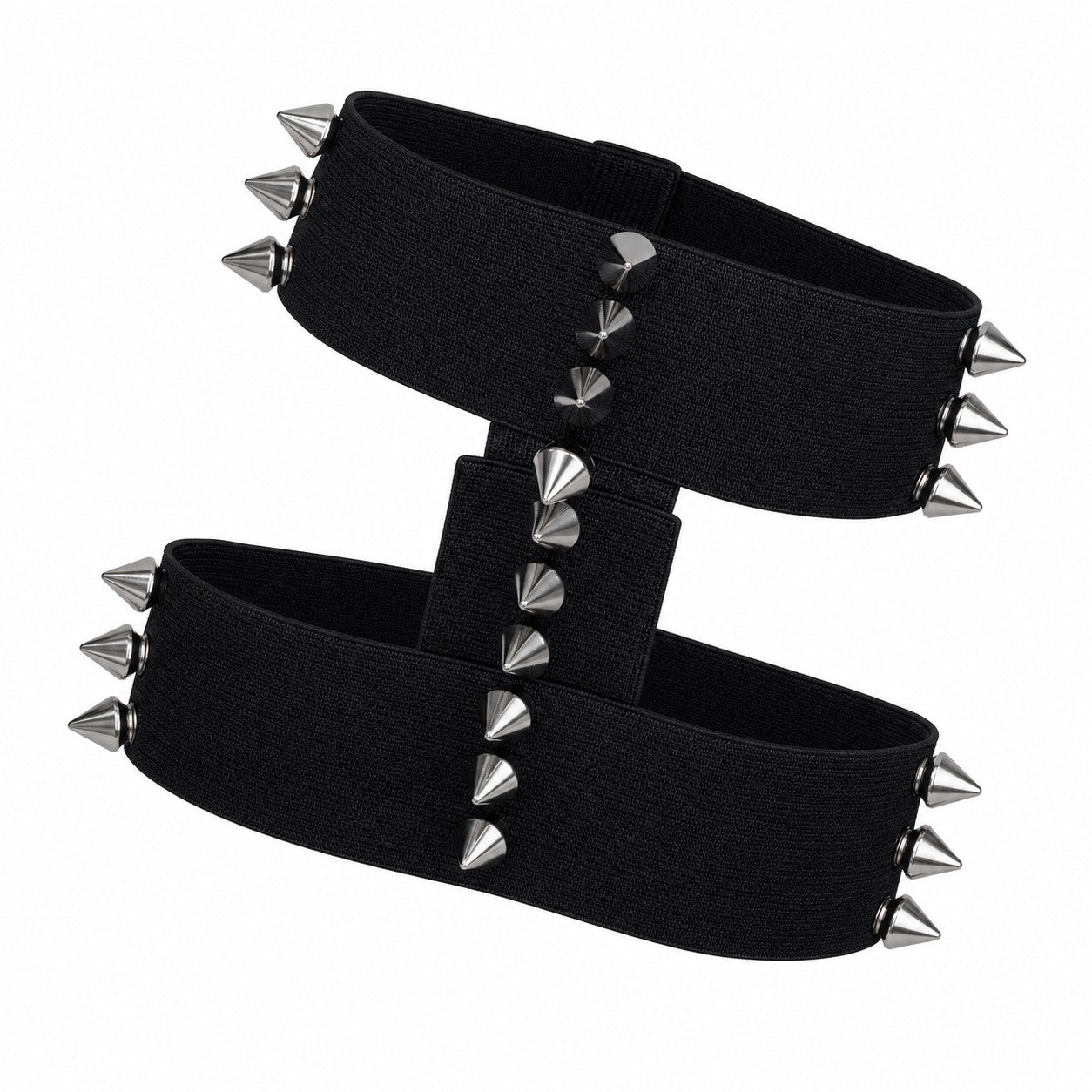 Studded Spike Leg Garter Straps (Pair)