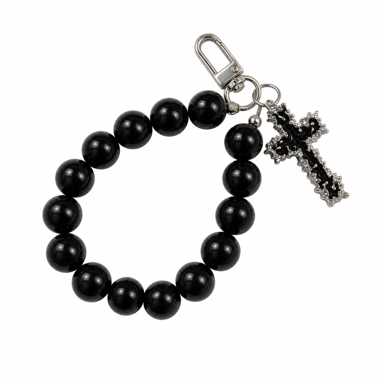 Kawaii Beaded Cross Phone Charm