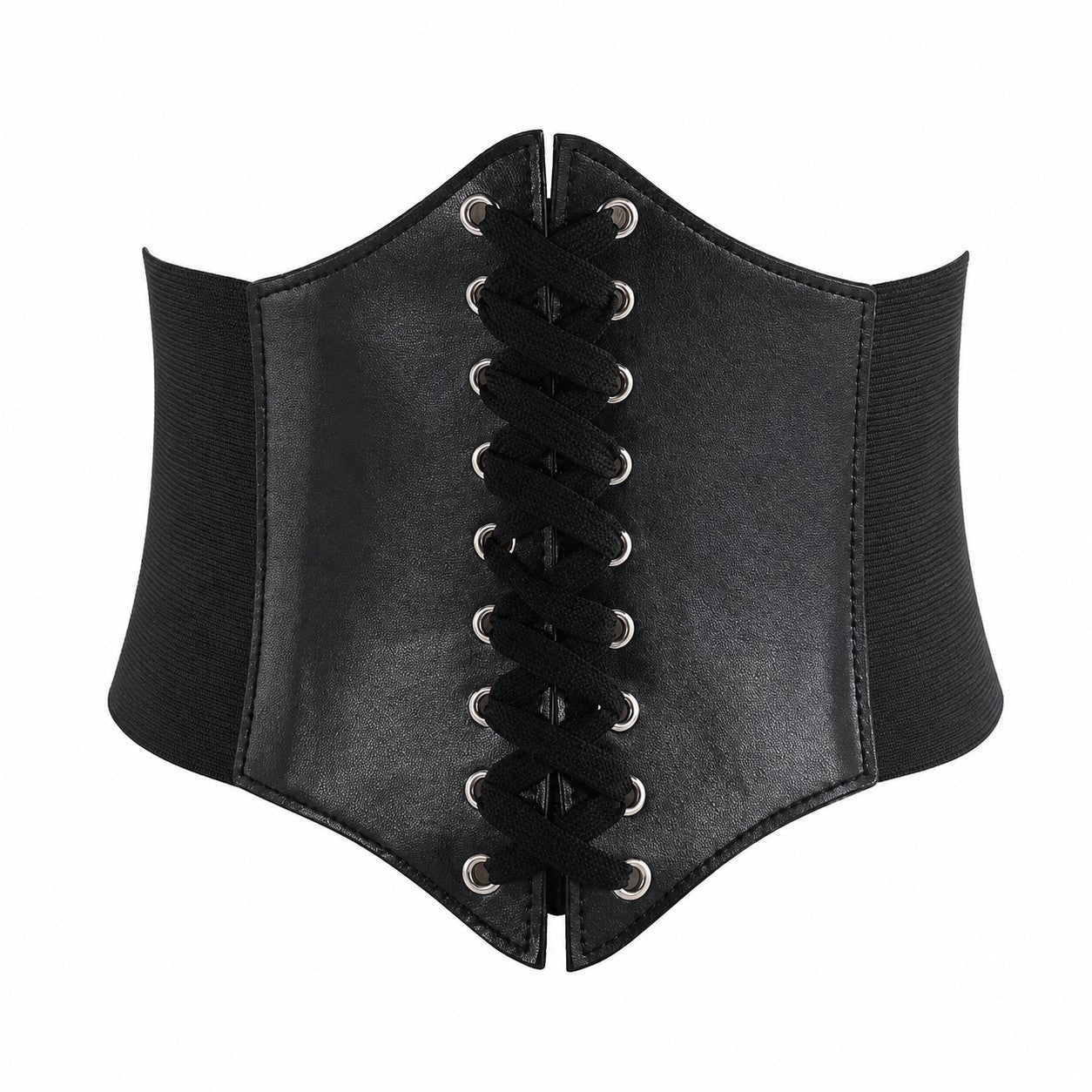 lace-up-corset-belt black