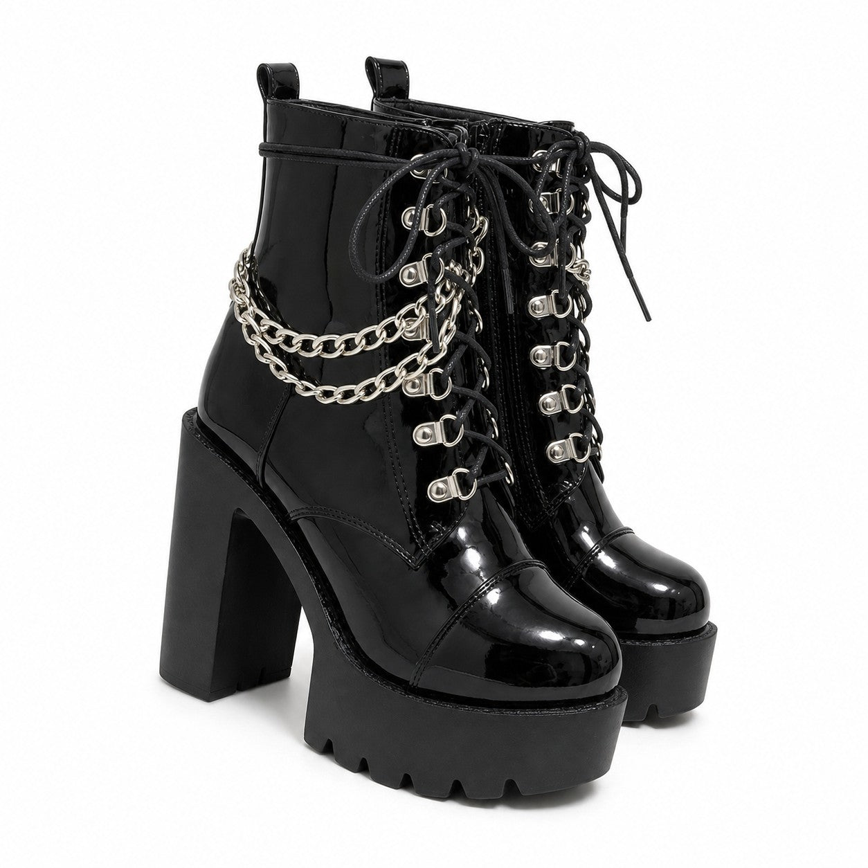 Lolita Gothic Mary Jane Womens Boots Platform Leather Martin Boots