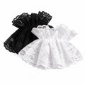 Lolita Short Hand Sleeve Gloves Steampunk Lolita Hand Sleeve Wrist Cuffs Ruffled Floral Lace Elastic Bracelet Clothing Accessory
