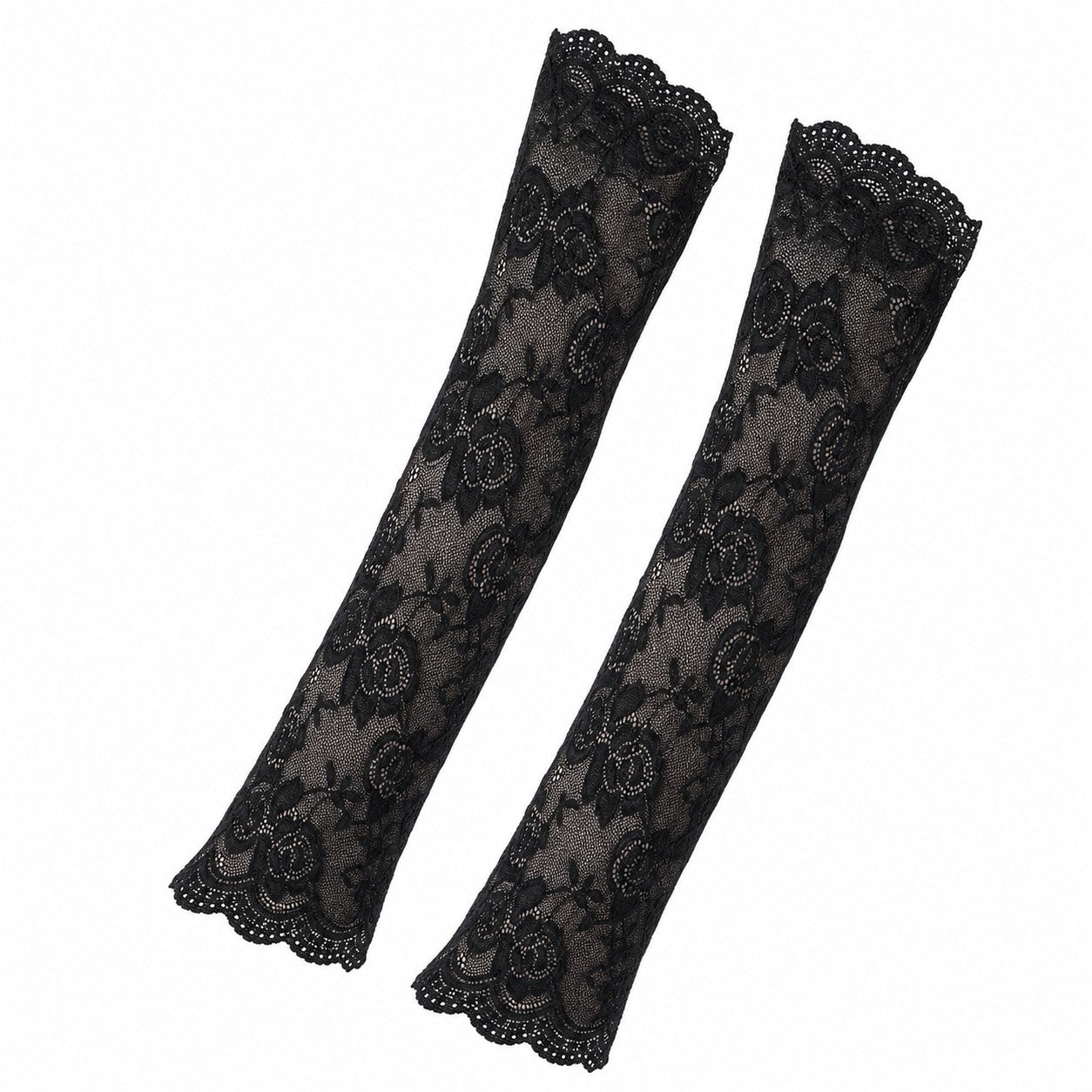 long-lace-fingerless-gloves black
