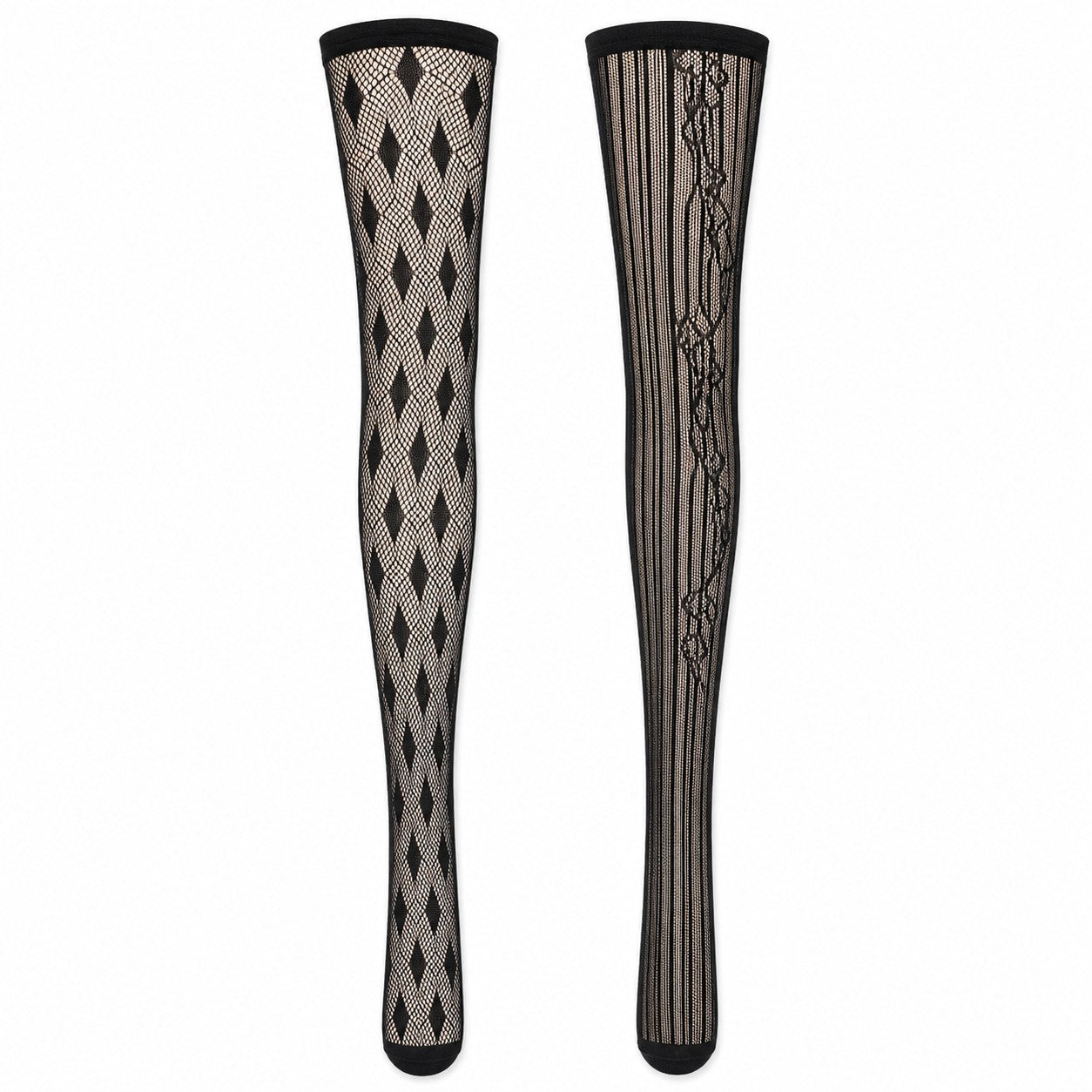 retro-bottoming-stockings Black