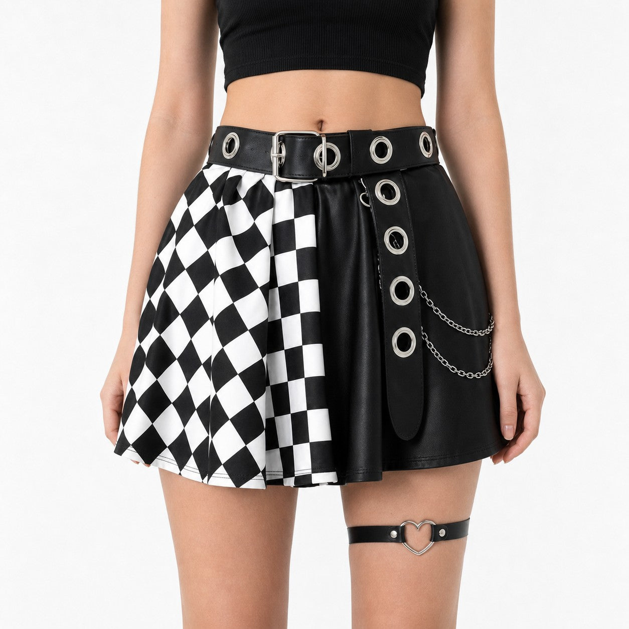 Skirt Gothic Plaid A Line Mini Skirts Harajuku Streetwear