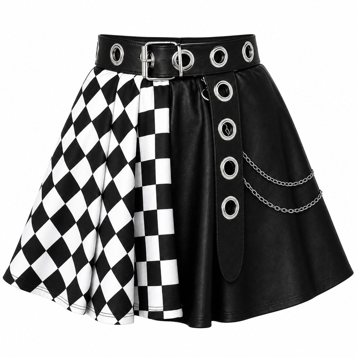 Skirt Gothic Plaid A Line Mini Skirts Harajuku Streetwear