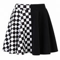 Skirt Gothic Plaid A Line Mini Skirts Harajuku Streetwear - Black