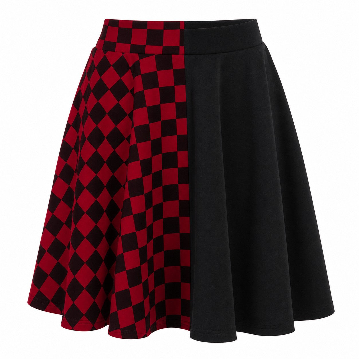 Skirt Gothic Plaid A Line Mini Skirts Harajuku Streetwear - Red