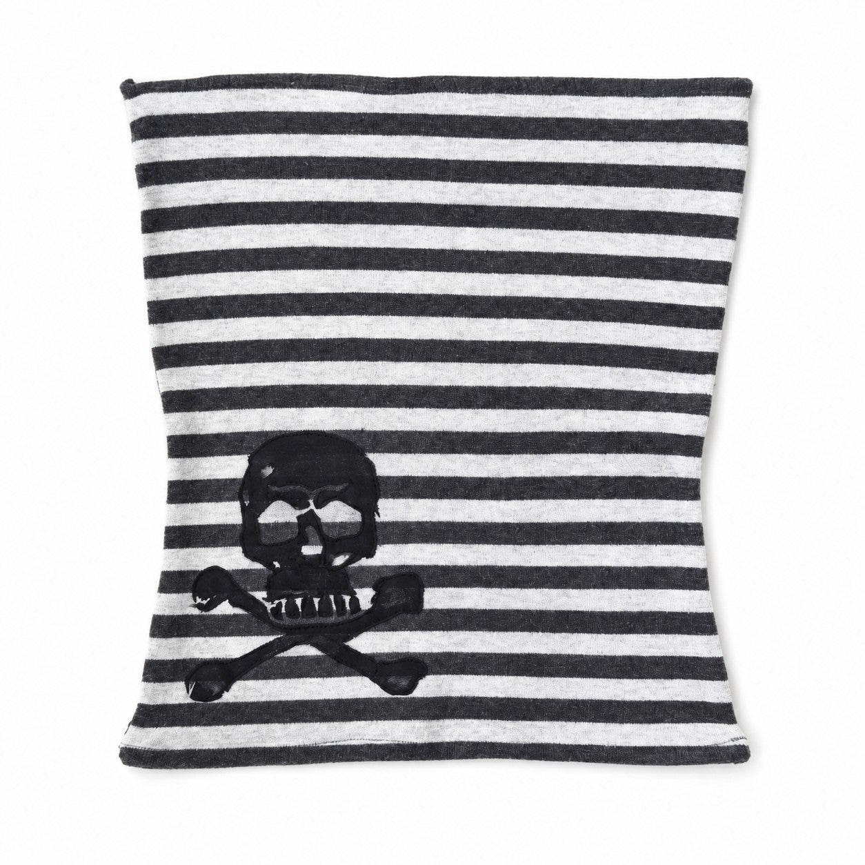 Striped Skull & Crossbones Strapless Bandeau Top