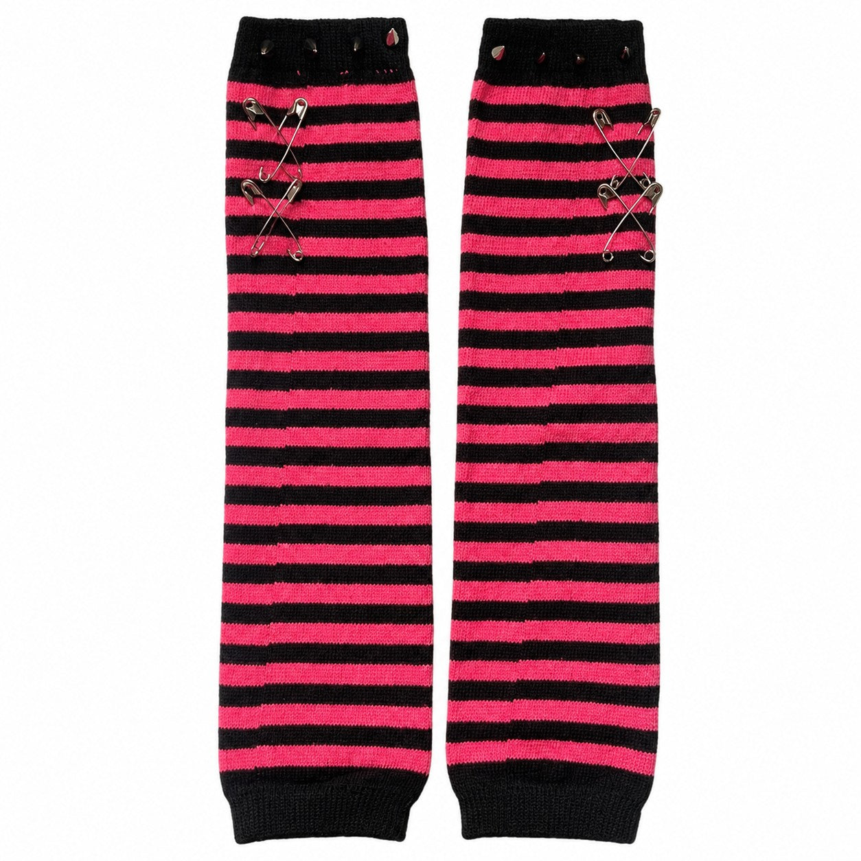 striped-fingerless-arm-warmers hot pink