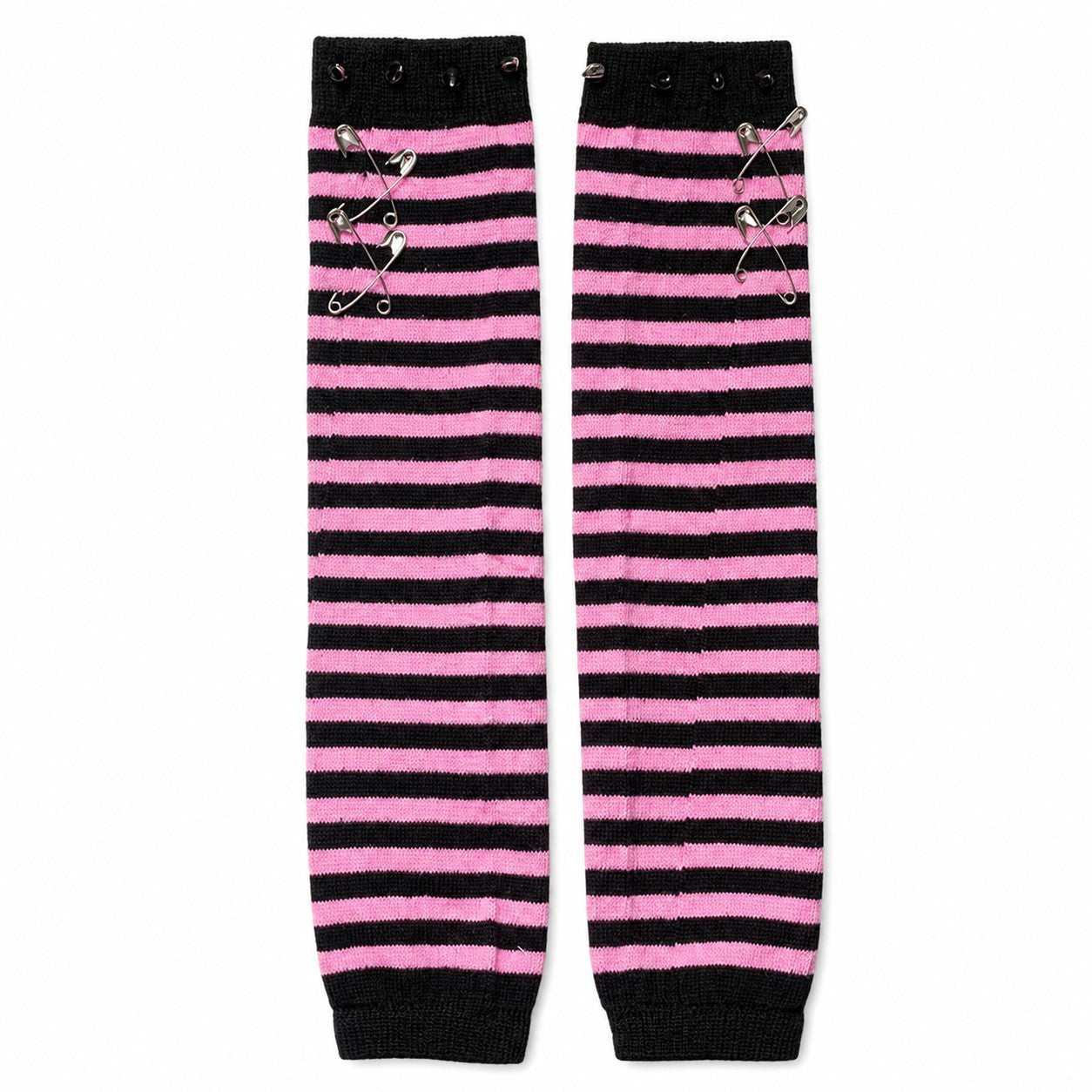 striped-fingerless-arm-warmers light pink