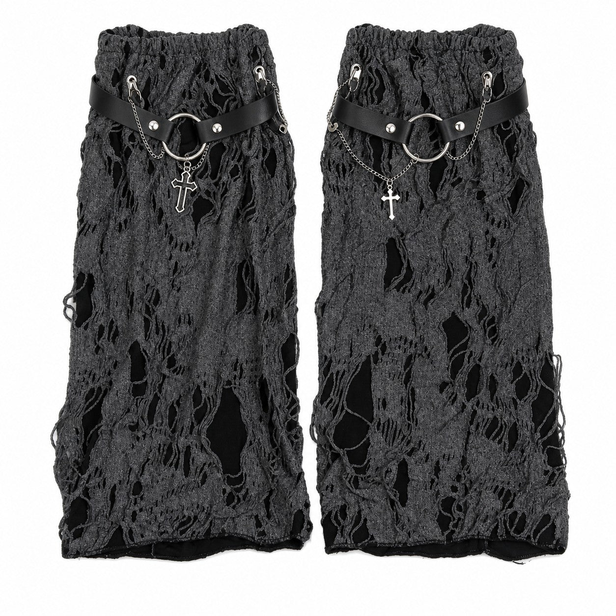 subcultural-hot-girls-y2k-lolita-leg-warmers-perforated-leg-rings-leg-sleeves-sock-covers-dark-style-pile-socks Grey