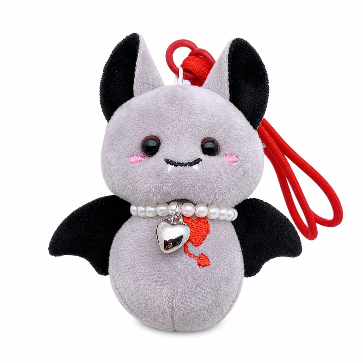 vampire-bat-plush-keychain Grey