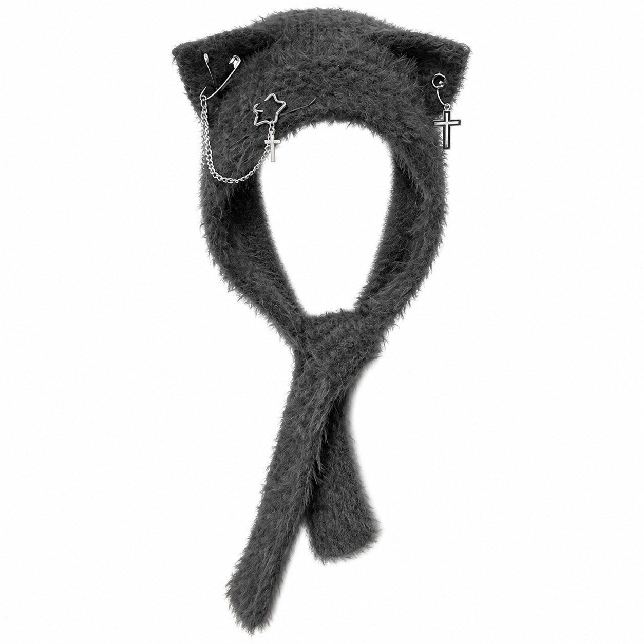 women-punk-gothic-lolita-y2k-girl-cat-ear-knitted-hat-subculture-cute-warm-beanie-hat-autumn-winter-hip-hop-spike-hats-scarves GREY