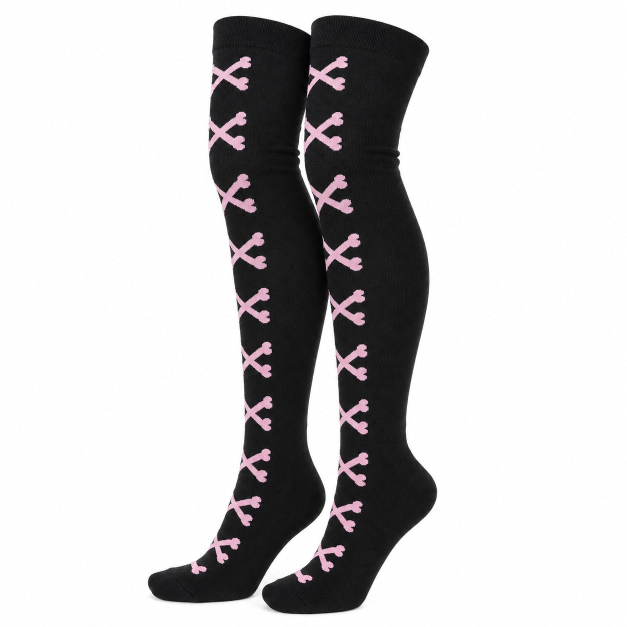 Heart Crossbones Over-Knee Thigh-High Socks