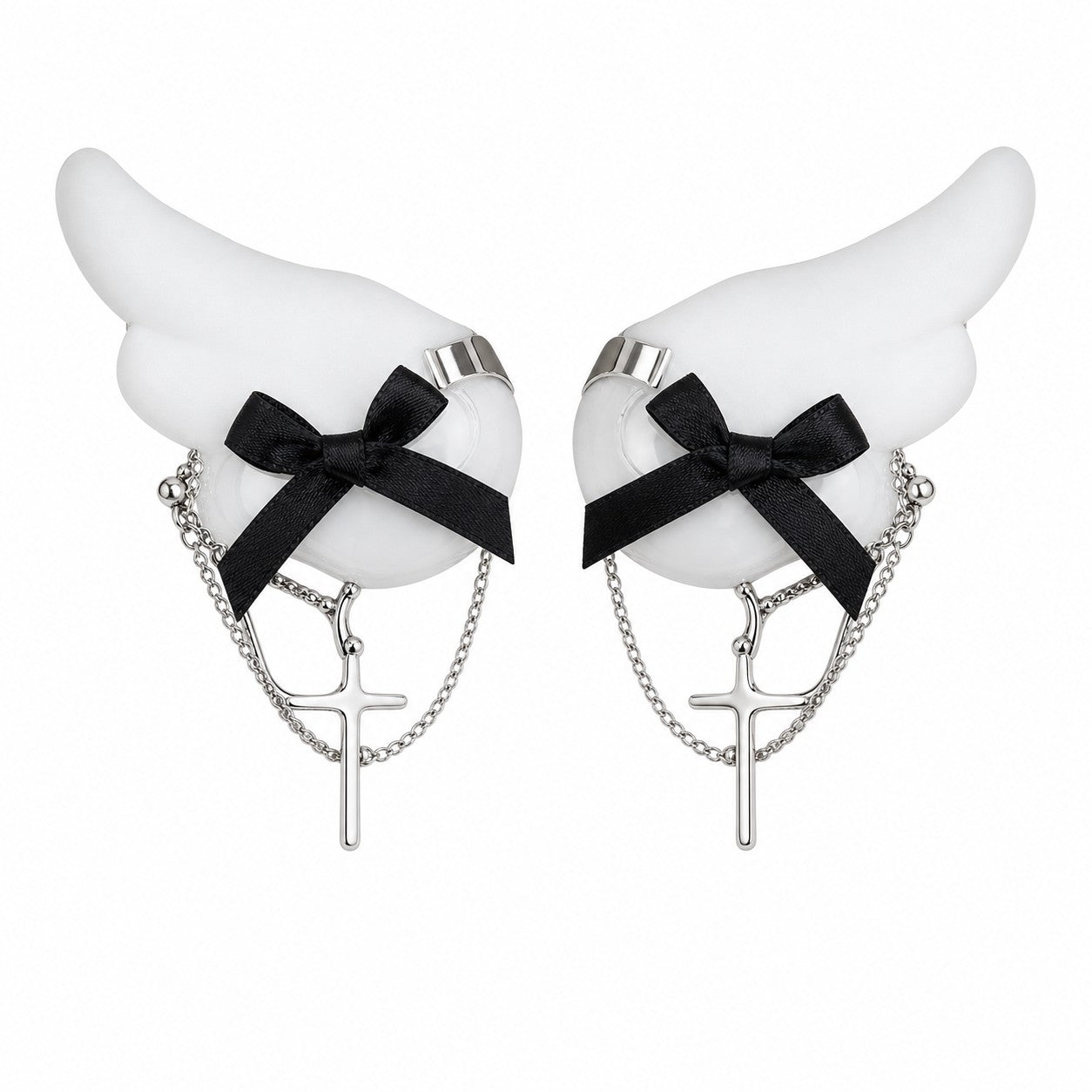 Angel Wing Bow Hair Clips